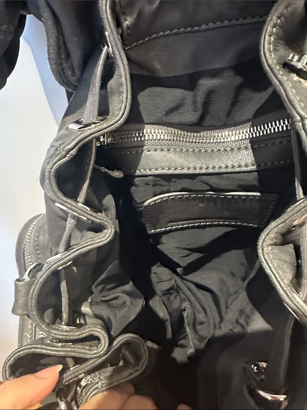 Alexander Wang Gray Leather Multi-Zip Backpack